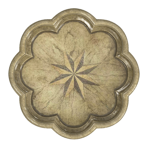 Homeroots 20" Beige Manufactured Wood Round End Table   488885