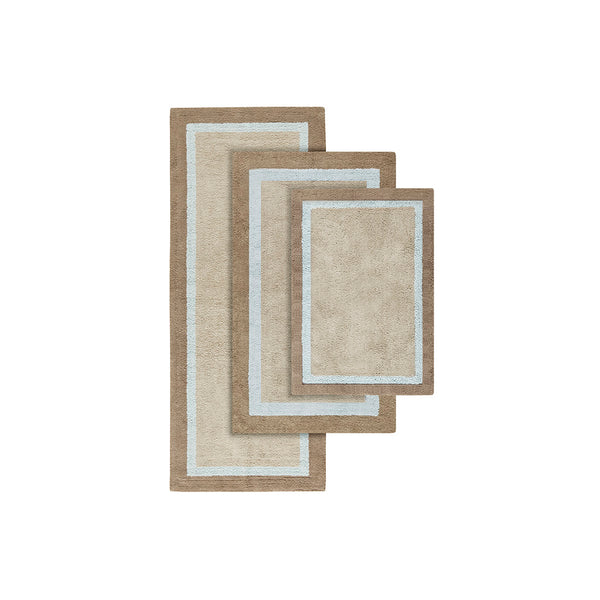 JLA Home Madison Park - Cotton Plush Tufted Bath Rug — Soft, Absorbent Spa-Like Comfort with Machine Washable, Non-Slip Backing Blue MP72-1048