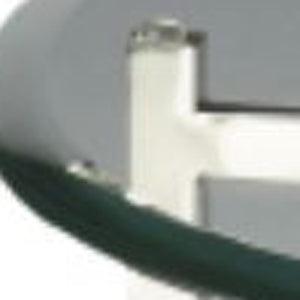 Homeroots 21" Silver Geo Base And Glass Round End Table   488902