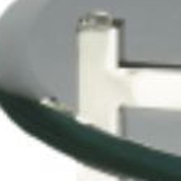 Homeroots 21" Silver Geo Base And Glass Round End Table   488902