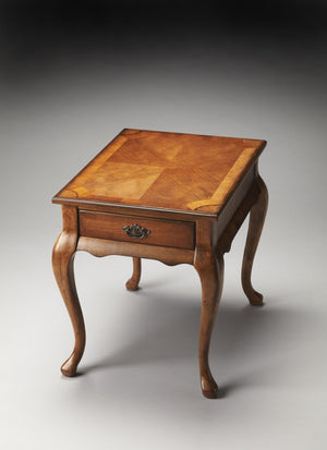 HomeRoots 25" Medium Brown End Table with Drawer - Rustic Charm, Versatile Design, and Durable Wood Construction 488909