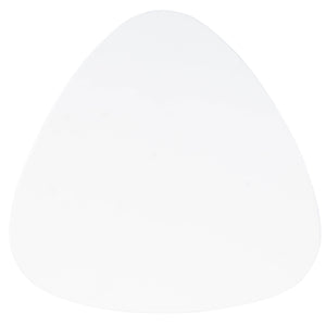 Homeroots 20" White And Natural Wood Triangle End Table   488911