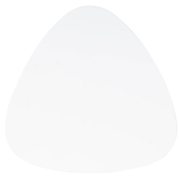 Homeroots 20" White And Natural Wood Triangle End Table   488911