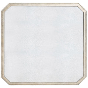 Homeroots 26" Silver Distressed Glass Square End Table   488918