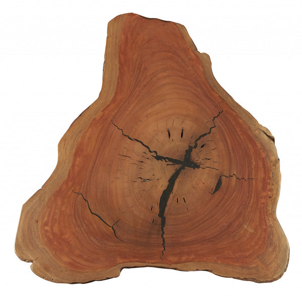 Homeroots 19" Black And Natural Brown Solid Wood Free Form End Table   488919