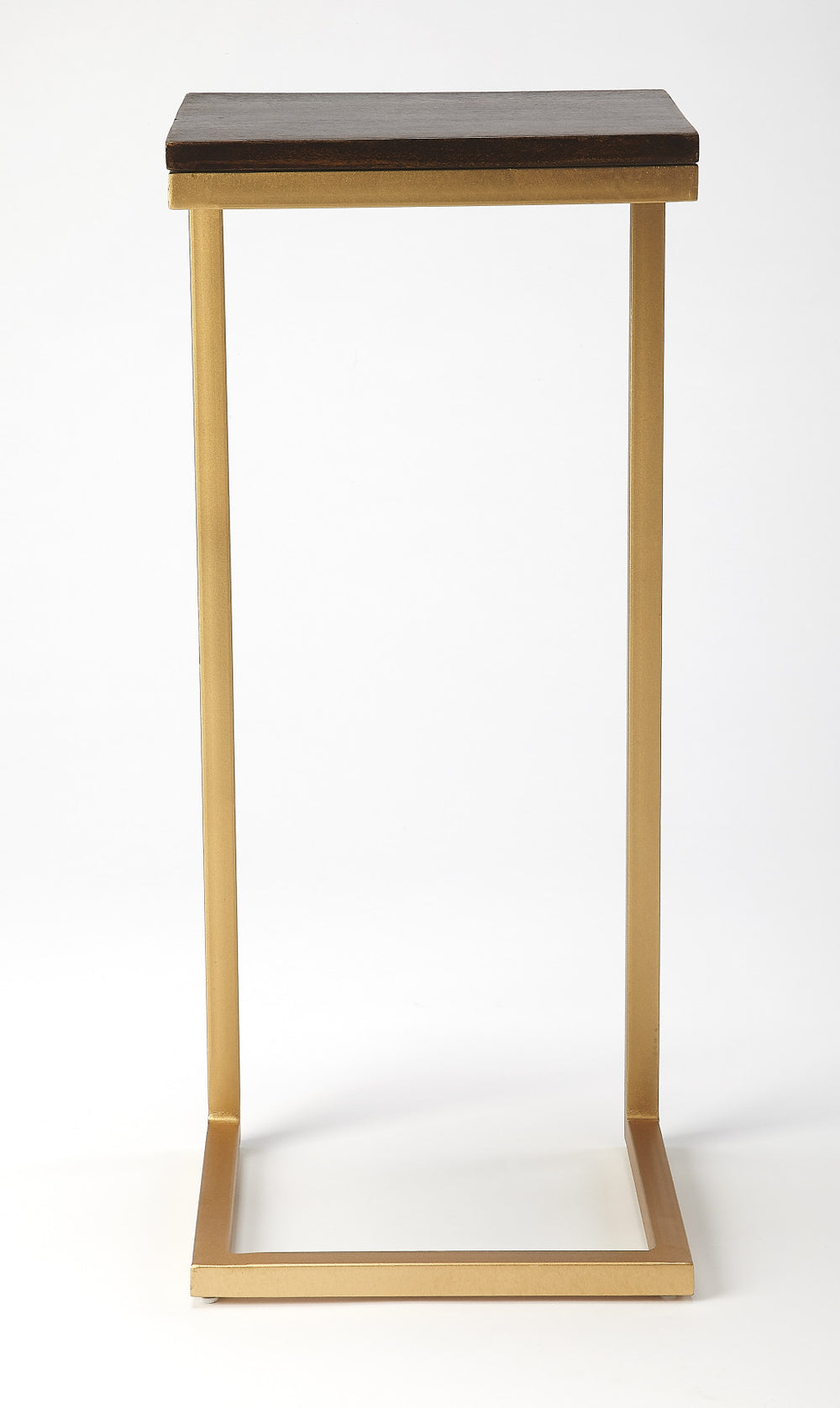 Homeroots 26" Gold Solid Wood Rectangular End Table   488922