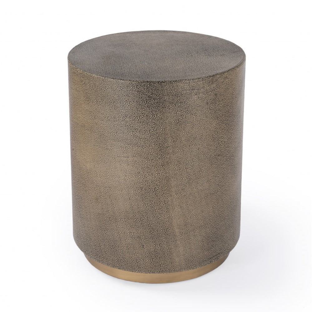 HomeRoots 24" Gold Industrial-Chic Rectangular End Table - Vintage Style, Durable MDF & Steel, Versatile Use 488926