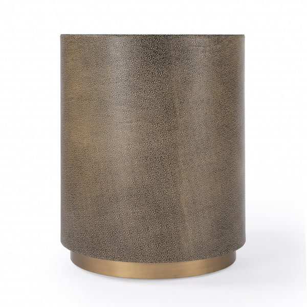 HomeRoots 24" Gold Industrial-Chic Rectangular End Table - Vintage Style, Durable MDF & Steel, Versatile Use 488926