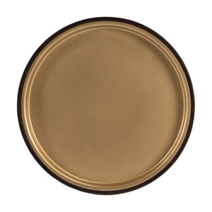 Homeroots 22" Black And Rosegold Solid Wood Round End Table   488928