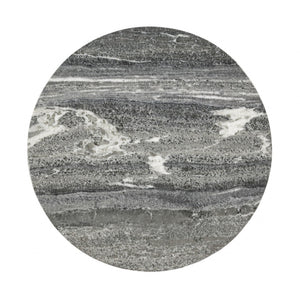 HomeRoots 23" Vintage Brass & Gray Marble Round End Table - Elegant Accent for Living Room, Bedroom & Entryway 488930