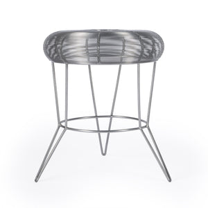 Homeroots 18" Silver Wire Round End Table   488932