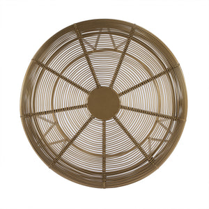 Homeroots 18" Antique Gold Iron Round End Table   488933