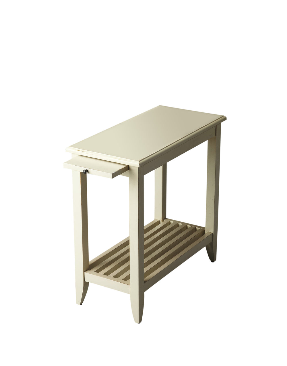 Homeroots 24" White End Table With Shelf   488952