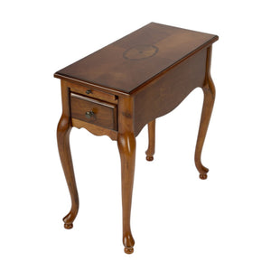 HomeRoots 25" Brown Rectangular End Table with Drawer - Rustic Charm for Living Spaces, Perfect Storage Solution 488955