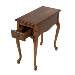 HomeRoots 25" Brown Rectangular End Table with Drawer - Rustic Charm for Living Spaces, Perfect Storage Solution 488955