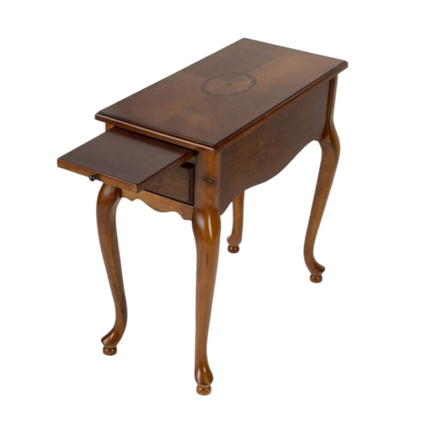 HomeRoots 25" Brown Rectangular End Table with Drawer - Rustic Charm for Living Spaces, Perfect Storage Solution 488955