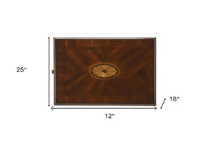 Homeroots 25" Dark Brown Manufactured Wood Rectangular End Table With Shelf   488957