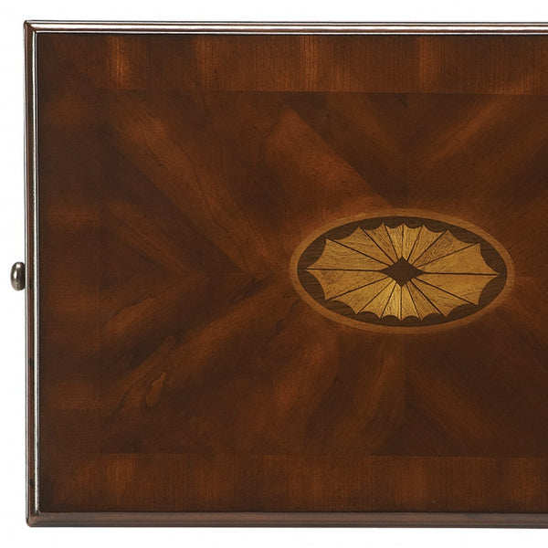 Homeroots 25" Dark Brown Manufactured Wood Rectangular End Table With Shelf   488957