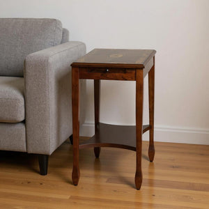 HomeRoots 25" Rustic Brown End Table with Shelf - Vintage Charm, Durable Wood, Perfect for Small Spaces & Accents 488958