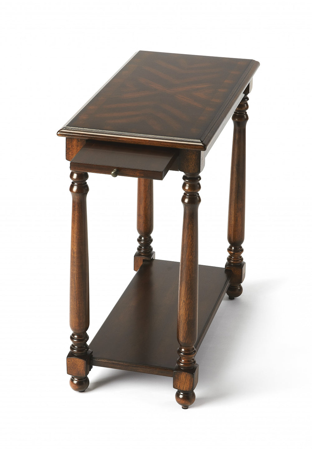 Homeroots 24" Wood Brown End Table With Shelf   488964