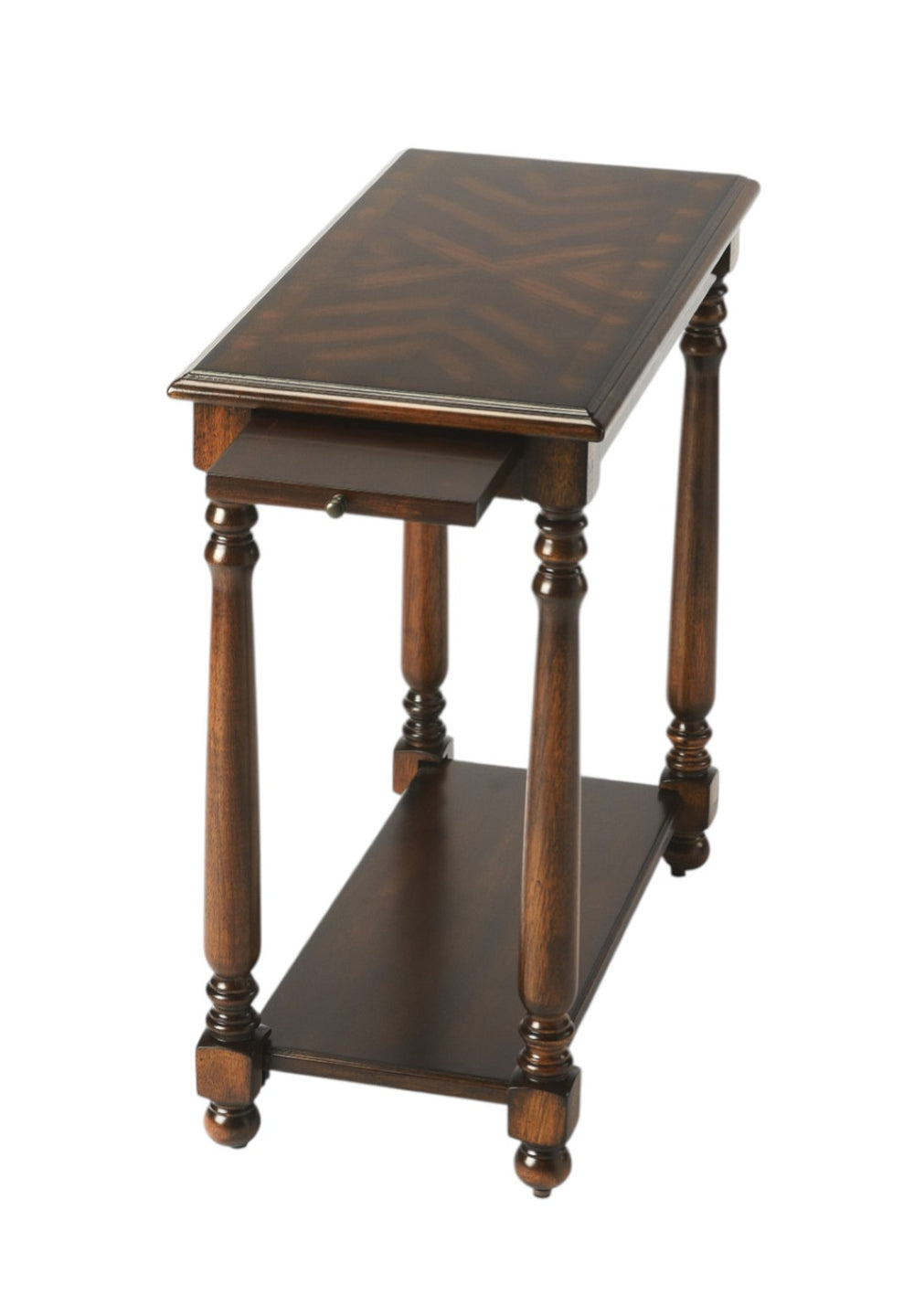 HomeRoots 24" Wood Brown End Table with Vintage Charm, Practical Shelf, Perfect for Small Spaces & Decor 488964