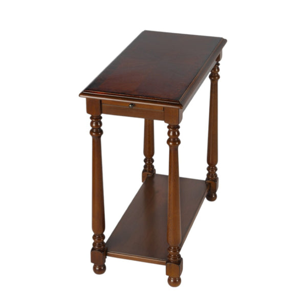 HomeRoots 24" Rustic Brown End Table with Shelf - Vintage-Style Accent for Living Room, Bedroom & More! 488965