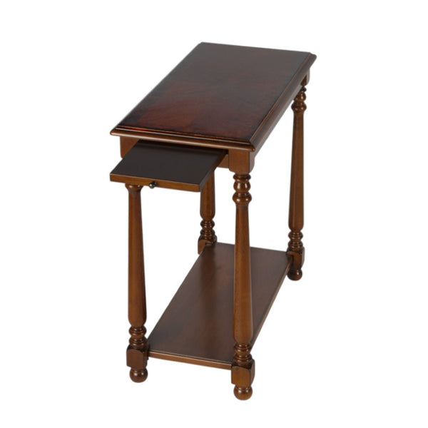 HomeRoots 24" Rustic Brown End Table with Shelf - Vintage-Style Accent for Living Room, Bedroom & More! 488965