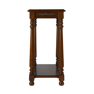 HomeRoots 24" Rustic Brown End Table with Shelf - Vintage-Style Accent for Living Room, Bedroom & More! 488965