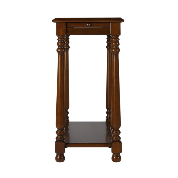 HomeRoots 24" Rustic Brown End Table with Shelf - Vintage-Style Accent for Living Room, Bedroom & More! 488965