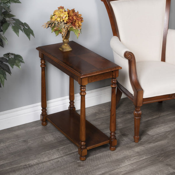 HomeRoots 24" Rustic Brown End Table with Shelf - Vintage-Style Accent for Living Room, Bedroom & More! 488965