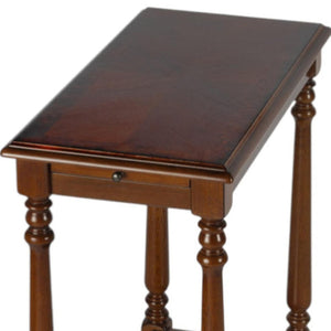 HomeRoots 24" Rustic Brown End Table with Shelf - Vintage-Style Accent for Living Room, Bedroom & More! 488965