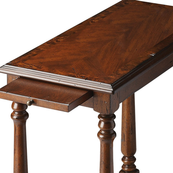 Homeroots 24" Wood Brown End Table With Shelf   488966