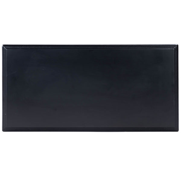 Homeroots 24" Black Distressed Wood And Wood End Table With Shelf   488967