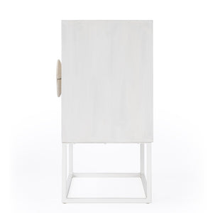 HomeRoots 24" White Wood Nightstand - Stylish Two-Drawer Accent Table for Bedroom & Living Room Decor 488976