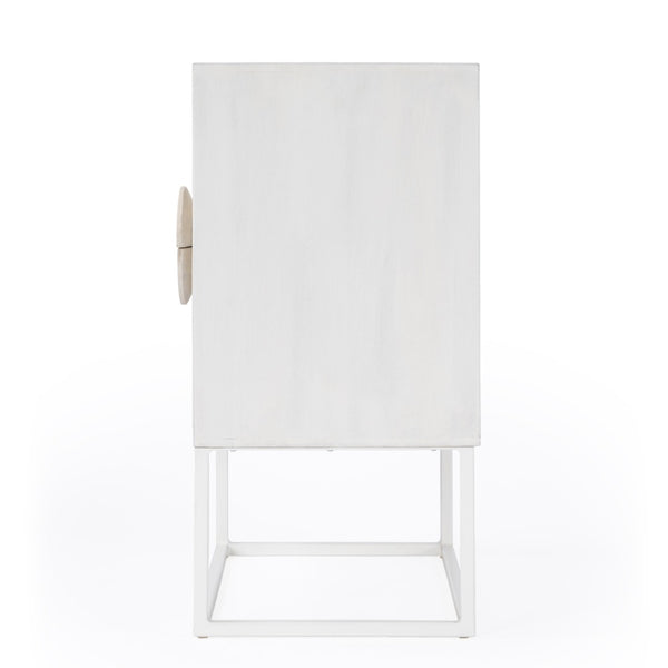 HomeRoots 24" White Wood Nightstand - Stylish Two-Drawer Accent Table for Bedroom & Living Room Decor 488976