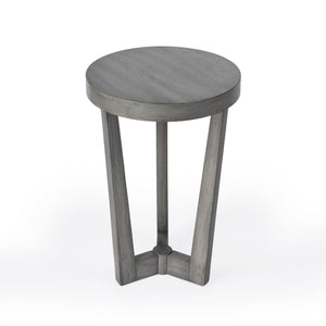 Homeroots 24" Gray Manufactured Wood Round End Table   488980