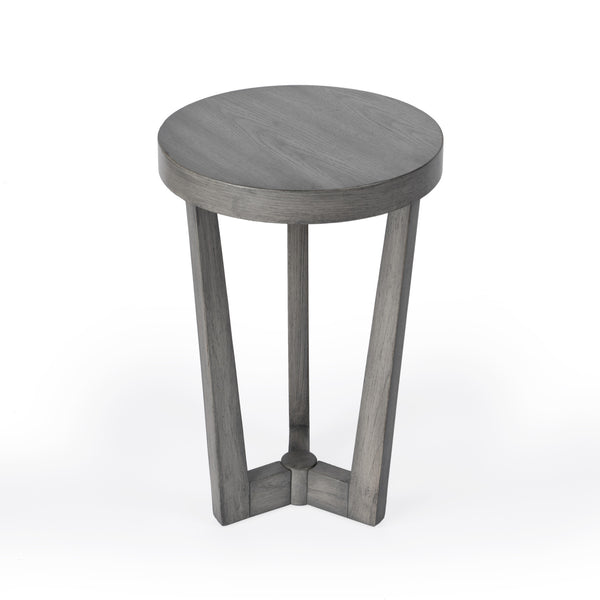 Homeroots 24" Gray Manufactured Wood Round End Table   488980