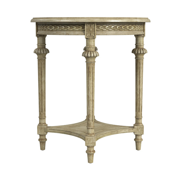 Homeroots 27" Beige Manufactured Wood Round End Table With Shelf   488984