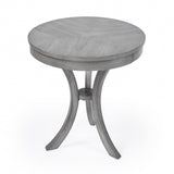 Homeroots 26" Gray Manufactured Wood Round End Table   488990