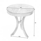 Homeroots 26" Gray Manufactured Wood Round End Table   488990