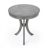 Homeroots 26" Gray Manufactured Wood Round End Table   488990