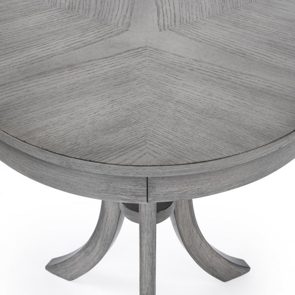Homeroots 26" Gray Manufactured Wood Round End Table   488990