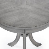 Homeroots 26" Gray Manufactured Wood Round End Table   488990