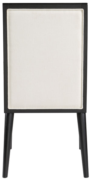Bristol Cream Linen Textured Fabric Dining Chair 488Cream-C Meridian Furniture