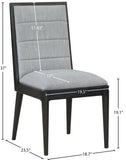 Bristol Grey Linen Textured Fabric Dining Chair 488Grey-C Meridian Furniture