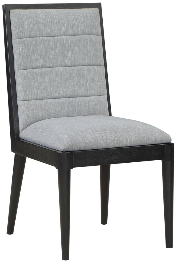 Bristol Grey Linen Textured Fabric Dining Chair 488Grey-C Meridian Furniture