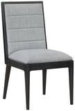 Bristol Grey Linen Textured Fabric Dining Chair 488Grey-C Meridian Furniture