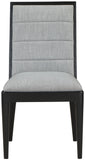 Bristol Grey Linen Textured Fabric Dining Chair 488Grey-C Meridian Furniture