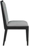 Bristol Grey Linen Textured Fabric Dining Chair 488Grey-C Meridian Furniture