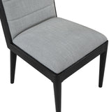 Bristol Grey Linen Textured Fabric Dining Chair 488Grey-C Meridian Furniture